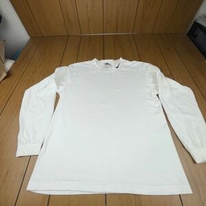Vintage  Youth Nike Long Sleeve Mock Neck‎ T-Shirt White XL 18-20 Made in USA